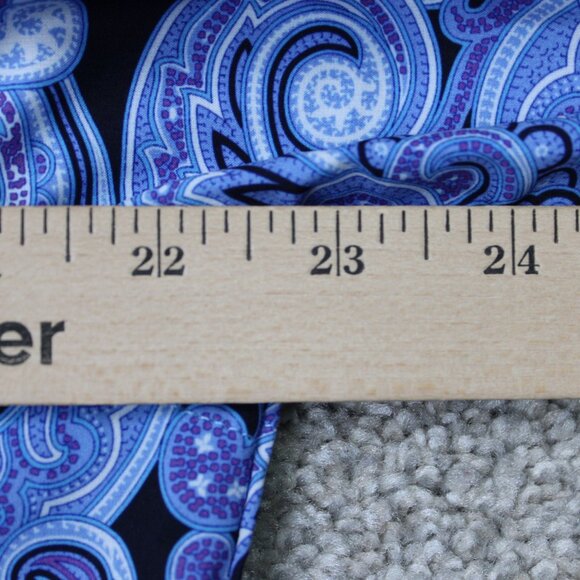 Construct Flip Cuff Shirt Mens Medium 15-15 1/2 Blue Floral 4 Way Stretch L/S - Picture 11 of 13